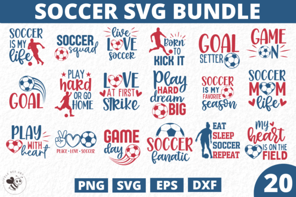 20 Soccer Color SVG Bundle: Your Complete Design Toolkit