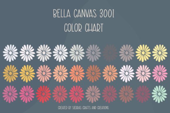Bella Canvas T-shirt Color Chart Bundle: A Visual Guide