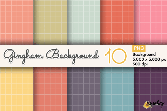 Bring Homey Charm to Your Projects with Mix Color Gingham Backgrounds