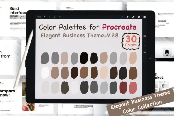 Elegant Biz V28: Curated Procreate Palettes for Professional Design