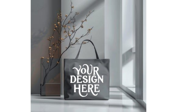 Elevate Your Brand with the Tote Bag, Grey Color Mockup 6