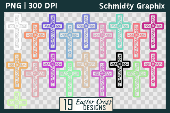 Floral Cross Sublimation PNG: Vibrant Designs for Creators