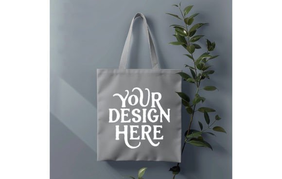 Grey Tote Bag Mockup 13: A Clean Slate for Your Brand