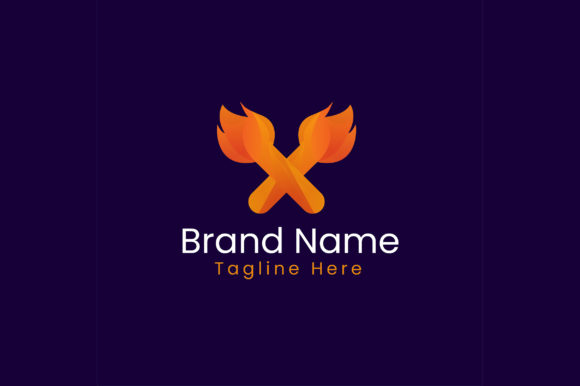 Ignite Your Brand with a Gradient Color Fire Logo Template