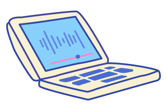 Laptop Color Icon: A Cute Hand Drawn Design Asset