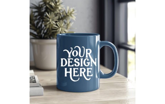 Mug Handle Color Blue Jean, Mug Mockup 15: Your Instant Design Asset