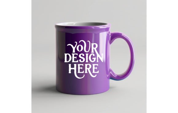 Mug Handle Color Violet, Mug Mockup 17: Your Instant Design Asset