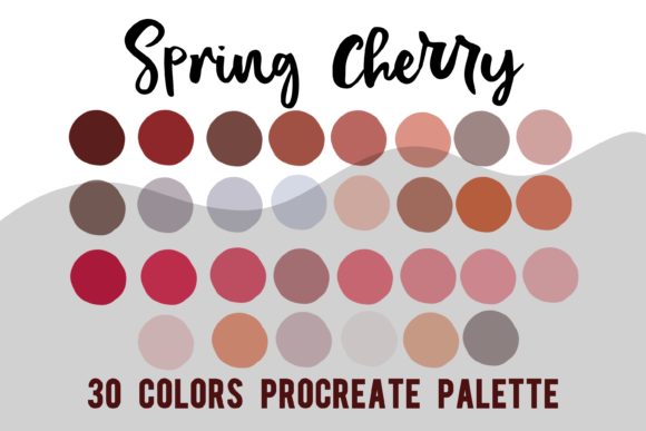 Spring Cherry Procreate Palette: Vibrant Color Harmony