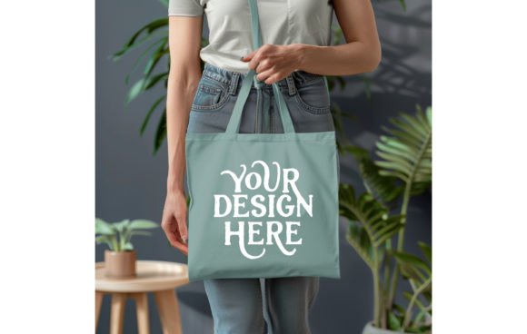Tote Bag,Blue Spruce Color Mockup 11: A Designer's Asset