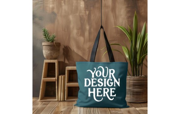 Tote Bag, Blue Spruce Color Mockup 13: A Designer's Instant Asset