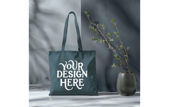 Tote Bag,Blue Spruce Color Mockup 15: A Designer's Essential Asset