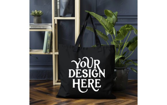 Tote Bag, Color Black Mockup 12: Your Instant Design Showcase