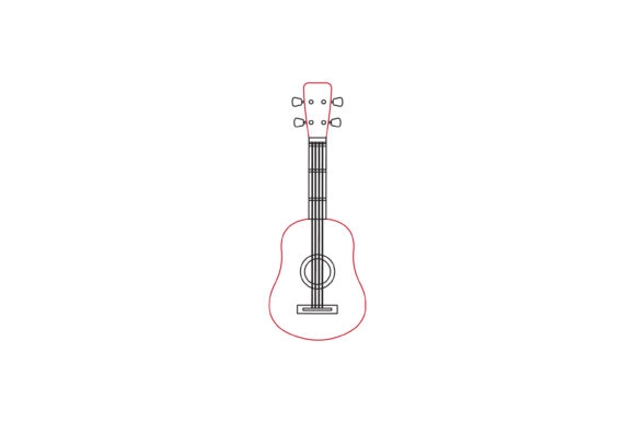 Ukulele Line Icon: A Playful Vector for Creative Projects