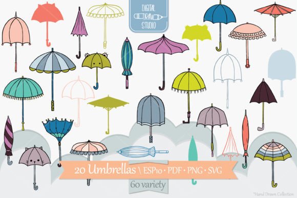 Umbrella Color, Beach Parasol, Rainy Day: Vintage Charm for Modern Design